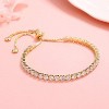 14K Gold Adjustable Tennis Bracelet with crystals from Swarovski in 14K Plated - 2 of 4