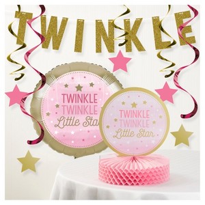 One Little Star Girl Birthday Party Decorations Kit