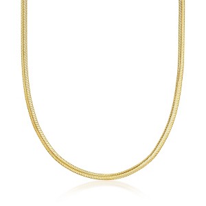 Ross-Simons Italian 4mm 14kt Yellow Gold-Plated Flat Snake-Chain Necklace Size 18 - 1 of 3