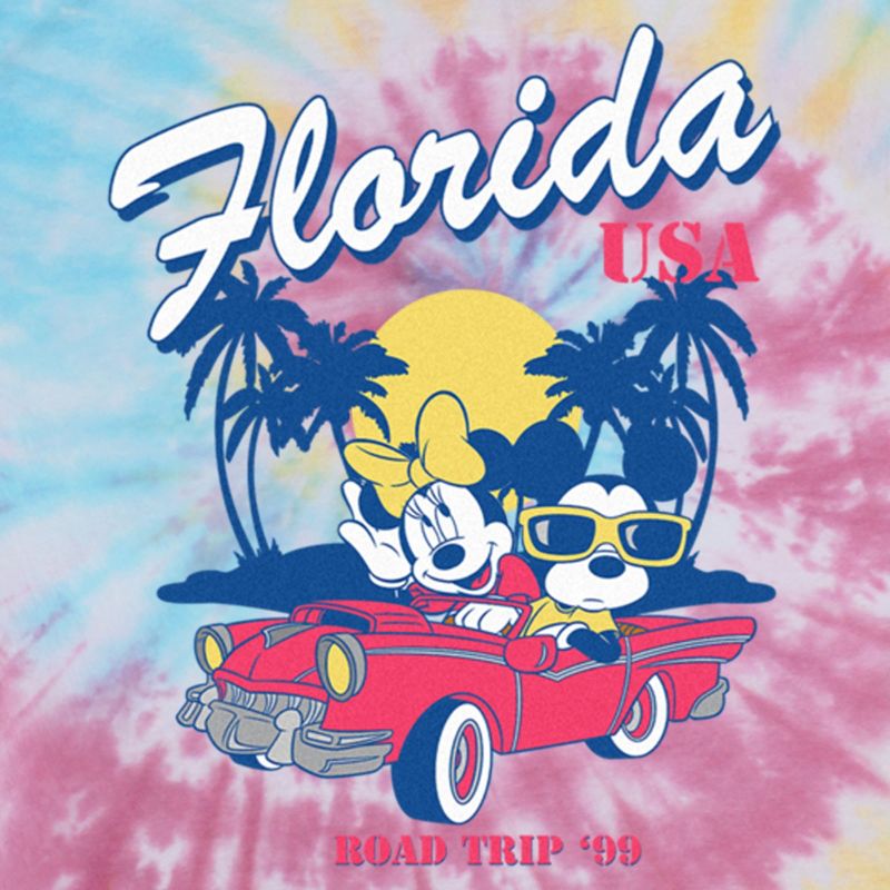 Junior's Women Mickey & Friends Retro Florida Road Trip T-Shirt, 2 of 5