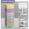Sorbus Narrow 6 Drawers Nightstand with Steel Frame, Wood Top, Easy Pull Fabric Bins for Home, Bedroom, Office & Dorm - 3 of 4