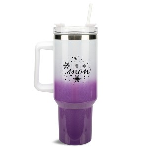 100 North I Smell Snow Gilmore Girl Winter Lorelai Wrap-Around 40 Oz. Stainless Steel Water Bottle Coffee Mug, Spill & Leak Resistant, Travel Tumbler - 1 of 4
