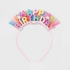 Kids' Glitter 'Happy Birthday' Headband with Tulle - Cat & Jack™: Hair Styling Accessory, Solid Pattern - 2 of 3