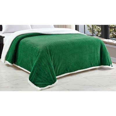 Jacquard Microplush Soft Premium Microplush Braided Blanket Green by ...