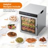 YASHE 12-Tray Stainless Steel Food Dehydrator, 1300W, 72H Timer, 95-167°F, for Jerky, Herbs, Fruits, Dog Treats, Recipes Included - 3 of 4