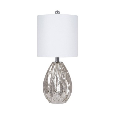 22" Glam Table Lamp Silver (Includes LED Light Bulb) - Cresswell Lighting