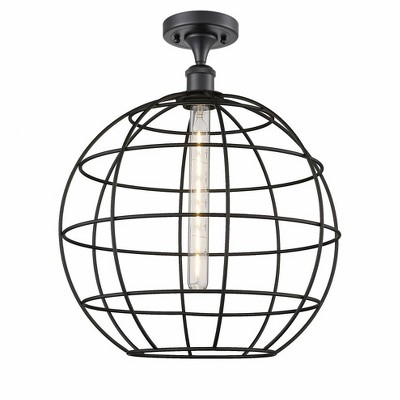 Innovations Lighting Lake Placid 1 - Light Semi-Flush Mount in  Matte Black