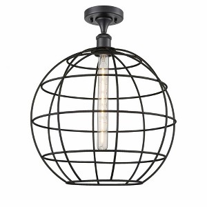 Innovations Lighting Lake Placid 1 - Light Semi-Flush Mount in  Matte Black - 1 of 1