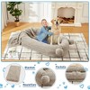 Human Dog Bed, 71''x45''x12'' Large Dog Bed with Blanket, Storage Pockets, Portable Handle, Removable Cover, Human Size Pet Bed for Adult - 4 of 4