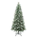National Tree Company First Traditions Unlit Perry Pine Hinged Artificial Christmas Tree