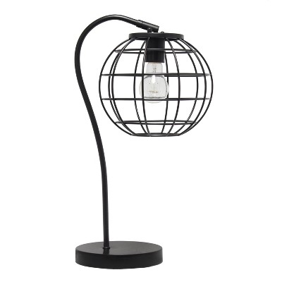 Metal Arched Cage Table Lamp Black - Lalia Home