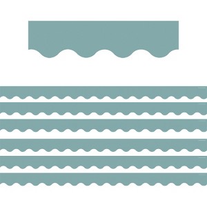 Teacher Created Resources® Calming Blue Scalloped Border Trim, 35 Feet Per Pack, 6 Packs - 1 of 4