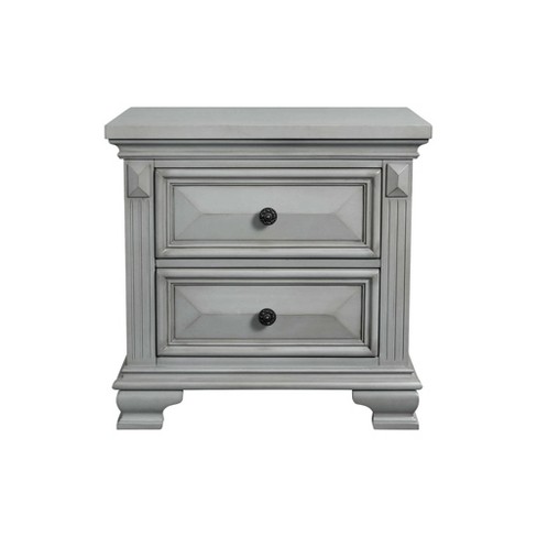 Trent 2 Drawer Nightstand Gray - Picket House Furnishings : Target