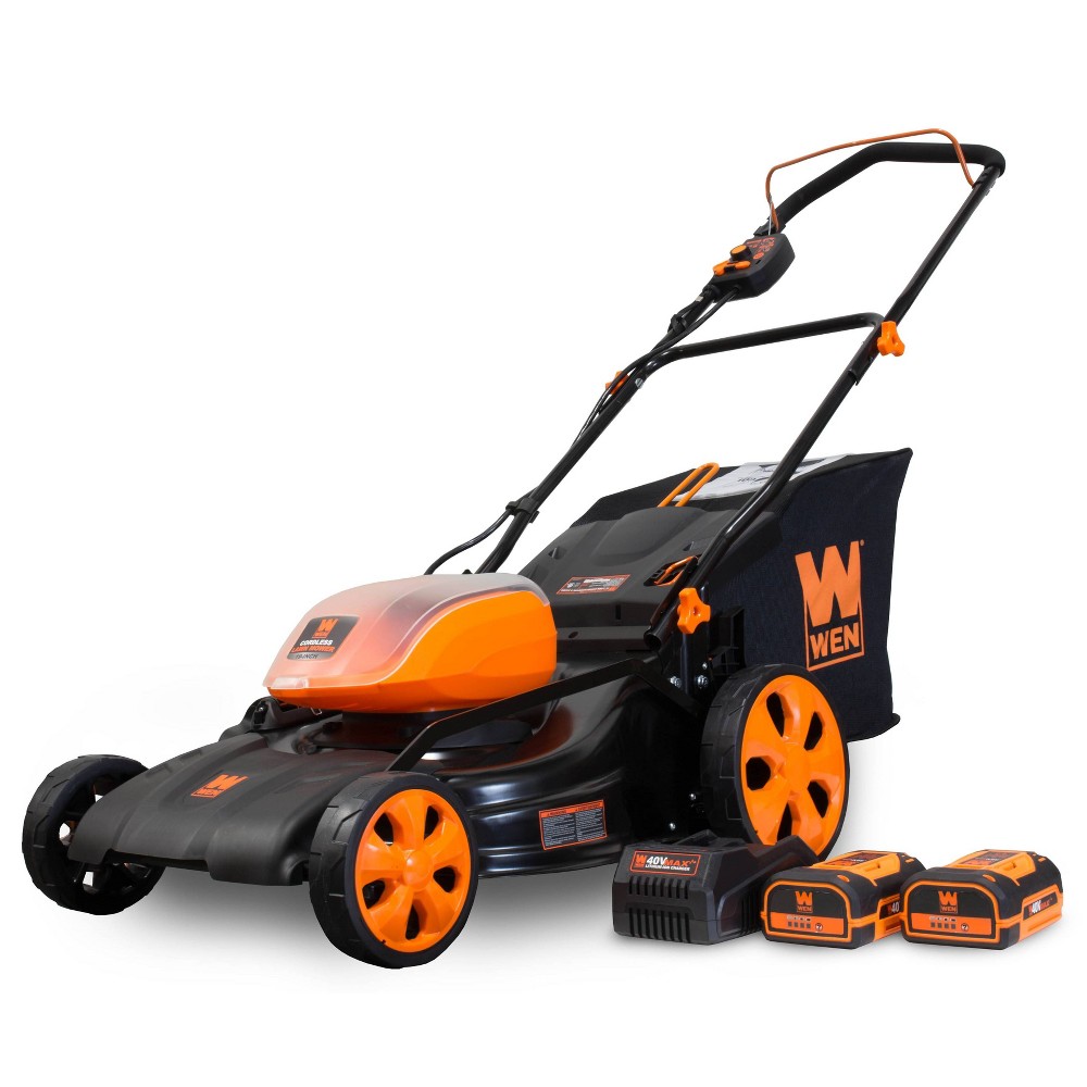 Photos - Lawn Mower WEN 40439 40V Max 19" Cordless 3-in-1  With Two Batteries 16gal