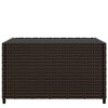 vidaXL Square Patio Coffee Table Brown 19.7 in.x19.7 in.x11.8 in. Poly Rattan - 3 of 4