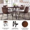 30.5" Centiar Round Dining Room Counter Table Brown - Signature Design by Ashley: Mid-Century Style, Metal Base, Seats 4 - 3 of 4