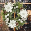 16" Christmas Wreath, Artificial Wreaths with Xmas Baubles, Flowers, Berries and Pine Cones for Fireplace Wall Window Christmas Decoration - 4 of 4