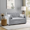 Andrea Convertible Futon Sleeper Sofa Light Gray - Serta - 4 of 4