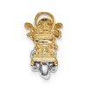 Black Bow Jewelry 14k Two Tone Gold 3D Moveable Motorcycle Pendant - 3 of 4