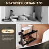 Vynxaria Organizers and Storage cabinet organizers and storage pull out drawers 2 hooks Black - 4 of 4