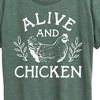Women's - Instant Message - Alive And Chicken Short Sleeve Graphic T-Shirt - 2 of 4
