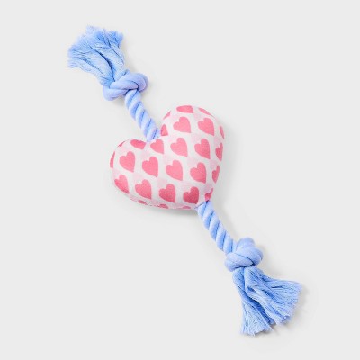 9.75" Heart Dog Plush Rope Toy - Boots & Barkley™