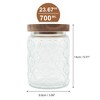Unique Bargains Lantern Pattern Decorative Glass Jar with Lid 1 Pc - 3 of 4