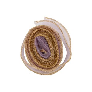 Unique Bargains Ribbon Gold-Edged Fishtail Organza Simple Style Polyester 354.33"x1.57" 1 Pc - 1 of 3