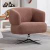 Dolonm 24.8-inch Linen Swivel Lounge Chair with Ottoman for Living Room, Study, Balcony - 2 of 4