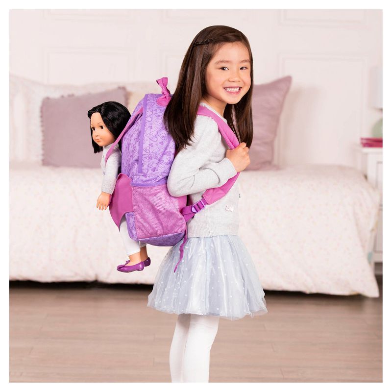 Our Generation School Bag Accessory for Kids and 18&#34; Dolls - Hop On Doll Carrier Backpack, 4 of 6