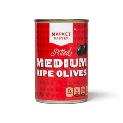 Medium Pitted Black Olives - 6oz - Market Pantry™