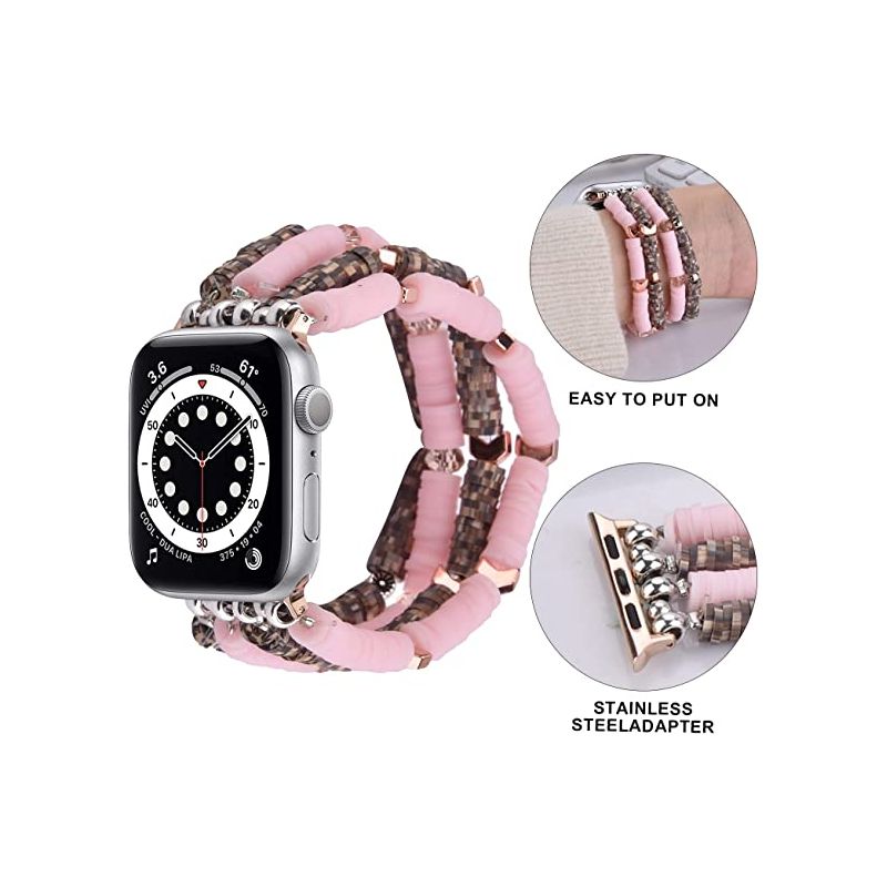 Worryfree Gadgets Fashion Preppy Stack Handmade Elastic Band for Apple Watch 38/40/41mm, 2 of 10