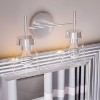 2-Light Glass Delgado Vanity Wall Lamp Brushed Steel/Clear - Kenroy Home: ETL Listed, Mid-Century Modern Design, Dimmable - 4 of 4
