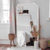 Lirago Arch Solid Wood Mirror Ornate Mirror Wall Mirror Retro Mirror with Carved Frame 67*28 Weathered White - 4 of 4