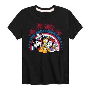 Boys' - Disney - Fun And Fireworks Short Sleeve Graphic T-Shirt - 1 of 4