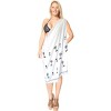 LA LEELA Women's Sarong Bikini Skirt Swimwear Cover up Bathing suit Summer Wraps Swimsuit Beach Wrap for Women One Size White, Solid - 4 of 4
