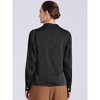 Allegra K Women's Satin Mock Neck Pleated Puff Sleeve Blouse - 4 of 4