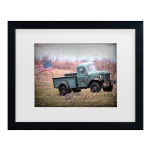 Trademark Fine Art - Leslie Montgomery American Power Matted Framed Art - 1 of 4