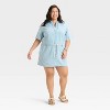 Women's Short Sleeve Drop Waist Drawstring Mini Dress - Universal Thread™ - 2 of 2