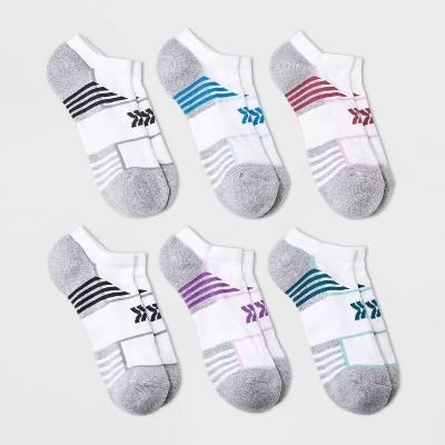 Women's 6pk Cushioned Mesh Finish Line Fashion No Show Athletic Socks - All In Motion™ 4-10