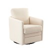 Set of 2 Hugo Transitional Wooden Upholstered Swivel Chair With Metal Base For Bedroom And Living Room| ART OF LIVING DESIGNS - 3 of 4