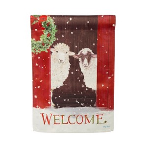 Evergreen Garden Flag Barn Friends Suede Double Sided Indoor Outdoor Decor 18" x 12.5" - 1 of 1