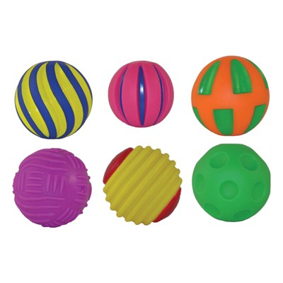 Get Ready Kids Tactile Squeak Balls, 6 Per Pack