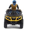 Can-Am Outlander XT-P 1000R ATV Iron Gray and Neo Yellow with Driver Figure 1/32 Diecast Model by BRP Models - 4 of 4