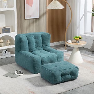 NicBex Bean Bag Chair for Adults Floor Chair Lazy Sofa Chair with Memory Foam and Ottoman for Reading Room, Living Room - 1 of 4