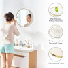 Lyngins Round Bathroom Mirror for Over Sink, Silver-Plated HD Wall Mirror, Rustproof Aluminum Alloy Bathroom Decor, Mirrors for Bathroom Sink & Home - 3 of 4