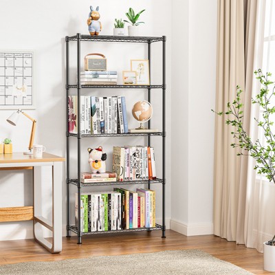 SUGIFT 5 Tier Wire Shelving Units Heavy Duty Storage Shelves Metal Shelves