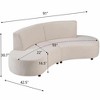 Christopher Knight Home Saelin 91" Modern 2-Seater Wooden Chenille Upholstered Curved Sofa - 3 of 4