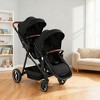 GustoWave Double Track Tandem Stroller – Foldable Bassinet Pram for Infant & Toddler, Reversible Pushchair with Large Storage Basket - 2 of 4