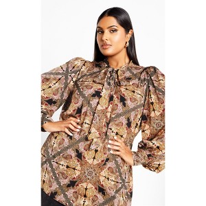 Women's Plus Size Lucille Print Shirt - paisley mirage | CITY CHIC - 1 of 4